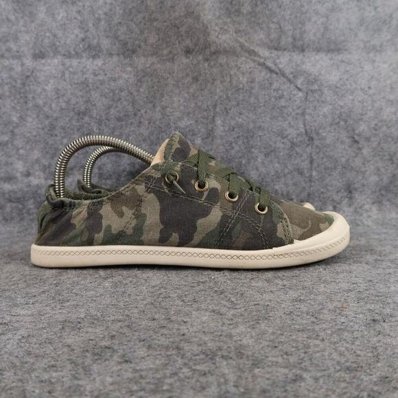 Time and Tru Shoes Womens 7 Sneaker Casual Slip On Stretch Camo Canvas Lifestyle - Picture 2 of 12